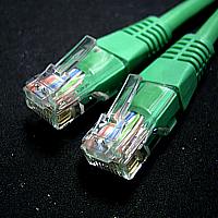 UTP Patch кабел Cat.5e, 0.5 м, AWG24, зелен цвят
