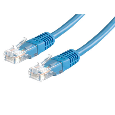 UTP Patch кабел Cat.5e, 0.5 м, AWG24, син цвят