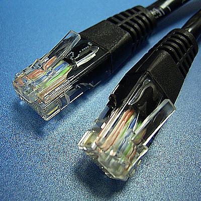 UTP Patch кабел Cat.5e, 0.5 м, AWG24, черен цвят