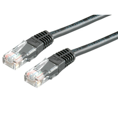 UTP Patch кабел Cat.5e, 1.0 м, AWG24, черен цвят