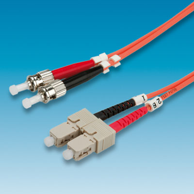 Fiber Patch кабел, 1.0 м, тип ST/SC, Duplex, Multimode 62, 5/125µm