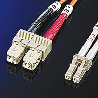 Fiber Patch кабел, 1.0 м, тип LC/SC, Duplex, Multimode, 50/125µm, 3.0 мм, сив цвят