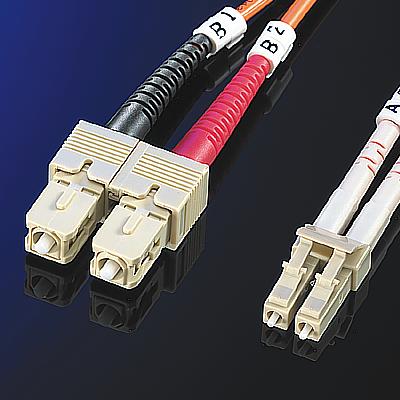 Fiber Patch кабел, 3.0 м, тип LC/SC, Duplex, Multimode, 50/125µm, 3.0 мм, сив цвят