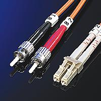 Fiber Patch кабел, 3.0 м, тип LC/ST, Duplex, Multimode, 50/125, 3.0 мм, сив цвят